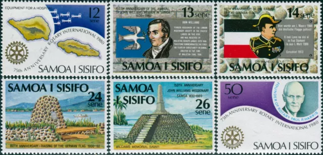 Samoa 1980 SG565-570 Anniversaries set MNH
