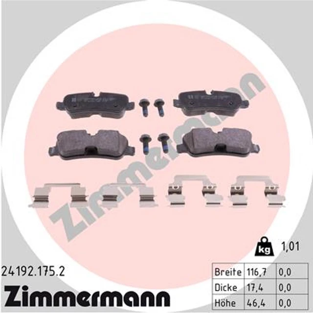 Zimmermann Kit pastiglie freno a disco 24192.175.2 posteriori per Landrover Range