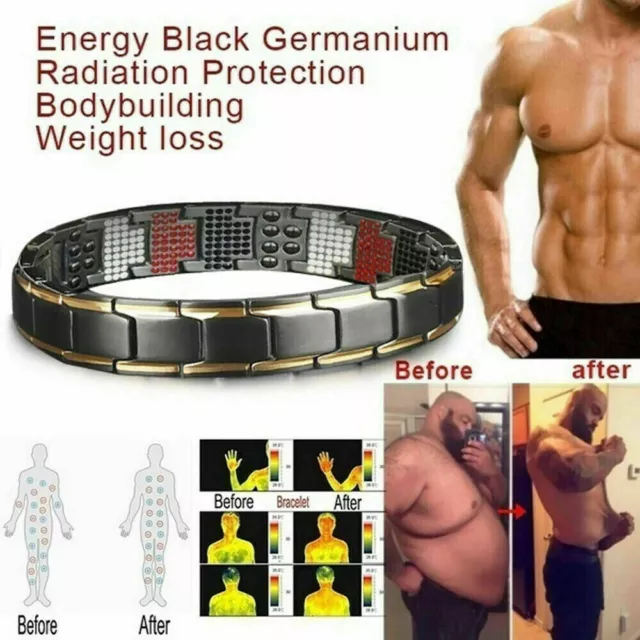 Titan Armband Herren Frauen Magnetfeld Gesundheit Gewicht Abnehmen Energie Mode