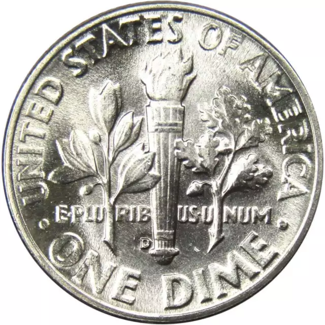 1950 D Roosevelt Dime BU Uncirculated Mint State 90% Silver 10c US Coin 2