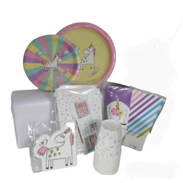Unicorn Birthday Party Supply Bundle Assorted Supplies New