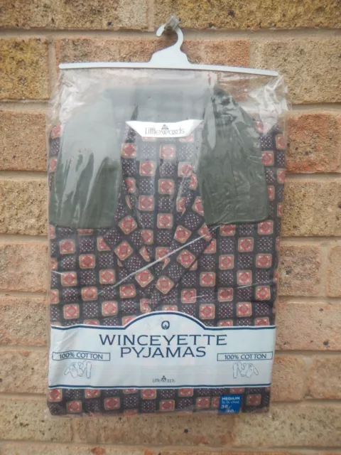 Pigiami Winceyette Da Uomo Vintage Littlewoods Taglia Media Motivo