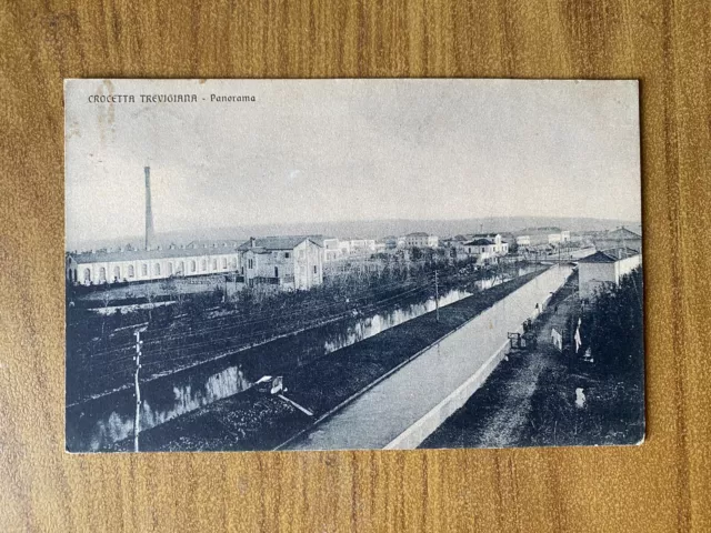 Cartolina Crocetta Trevigiana Panorama Viaggiata 1916 Bf