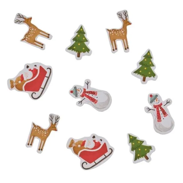 CHRISTMAS DECORATIONS  | Table Confetti Cards | Paper Gift | Tree Reindeer Santa