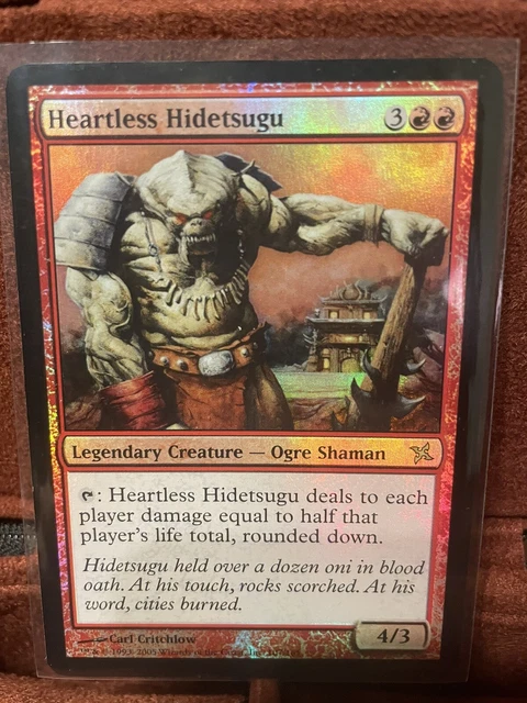 Heartless Hidetsugu 1x FOIL BOK MTG Betrayers Kamigawa Rare MINT red Heartless Hidetsugu 1x FOIL BOK MTG Betrayers Kamigawa Rare MINT red