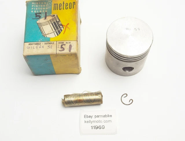 Piston Moteur Neuf Villiers 125 Cc - Diamètre 51,25 Mm, Marque HEPLEX, Stock Ancien (occasion)