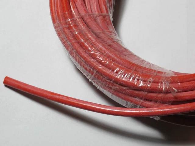 1Ft.20KV DC 18AWG High Voltage Red Wire Cable Rubber Silicone-Telsa Laser Neon