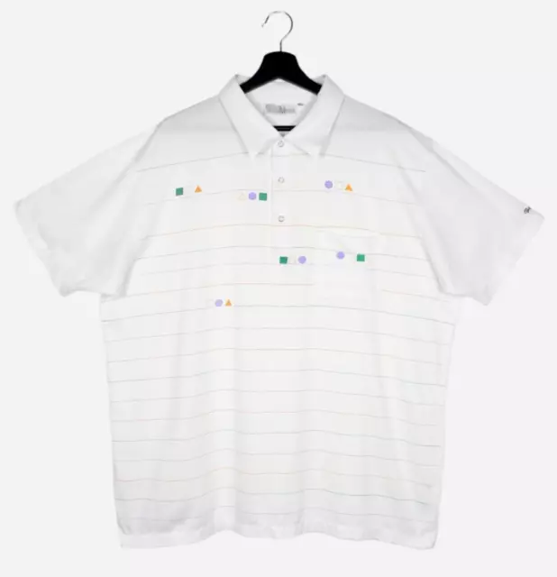 Années 90 vintage GIANNI MOLINI polo t-shirt chemise court de tennis rayé...