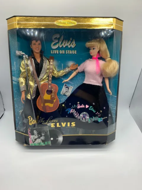 Mattel 1996 Barbie Loves Elvis Collector Edition Gift Set Dolls 17450 Brand New
