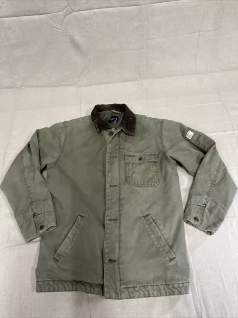 Gap Gear Kids Boys Sz XXL Olive Collared Military Utility Jacket Coat