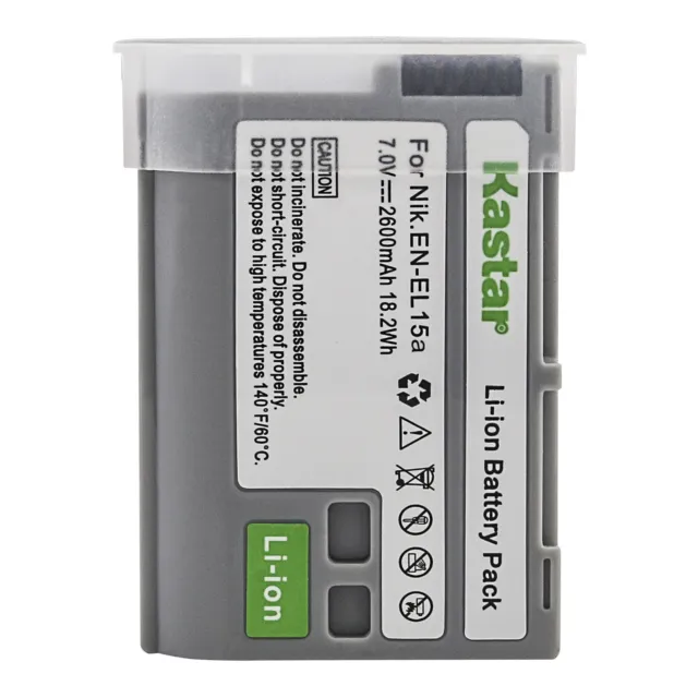 Kastar Battery USB Dual Charger for Nikon EN-EL15 EN-EL15a & Nikon D810 Camera 2