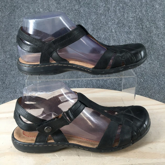 ROCKPORT COBB HILL Penfield T Strap Sandals Women Size 8.5M Black