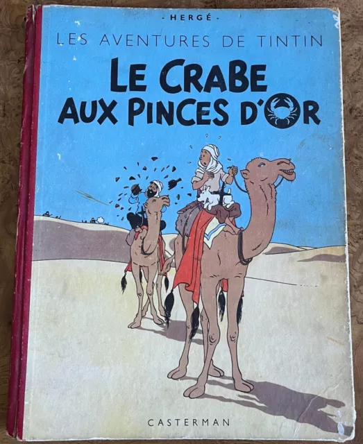 BD TINTIN Le Crabe aux Pinces d'or Hergé B6 1952