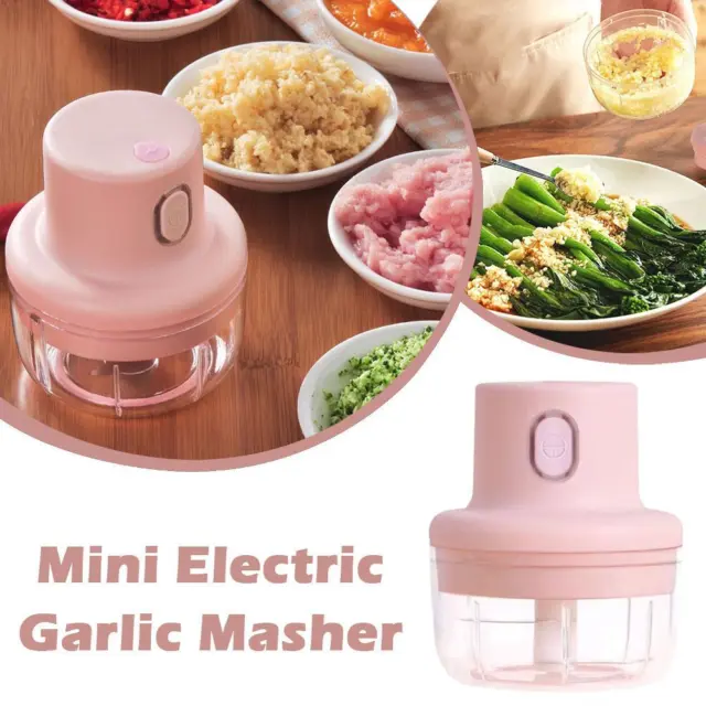 100/250ml Electric Mini Food Garlic Chopper Masher Portable Vegetable E0N0