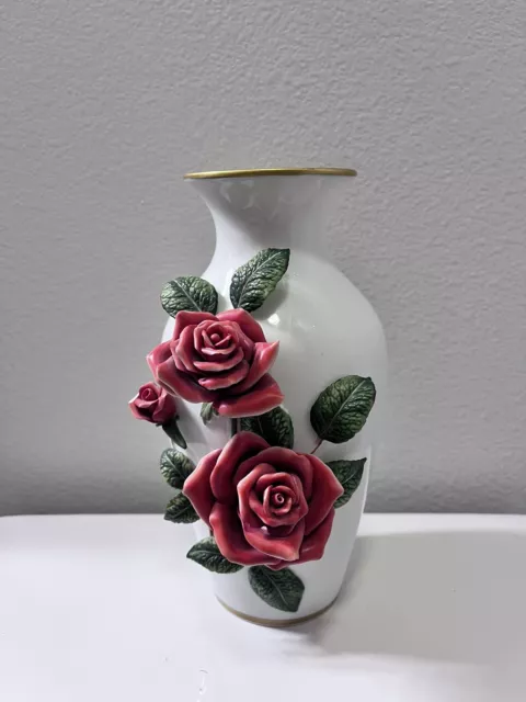 Celestial Rose Vase by Rosanna Sanders Red