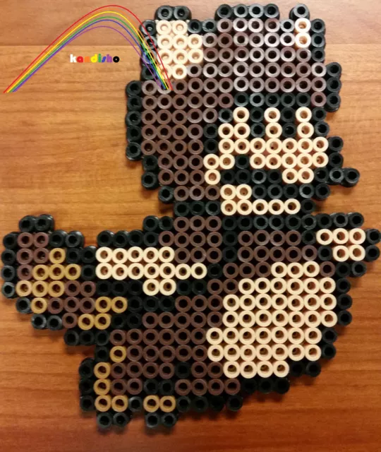 Mario Squirrel Super Mario Bros Perler Sprite NES EDC rave edm plur