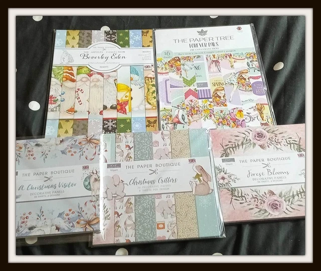 The Paper Boutique & Paper Tree Topper Sheets & Paper Pads Cardmaking SEALED