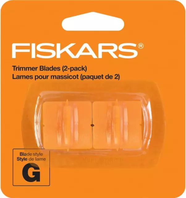 Fiskars Paper Cutter Replacement Blades - 2-Pack 2.5 x x 1.47 cm, Orange Fiskars Paper Cutter Replacement Blades - 2-Pack 2.5 x x 1.47 cm, Orange