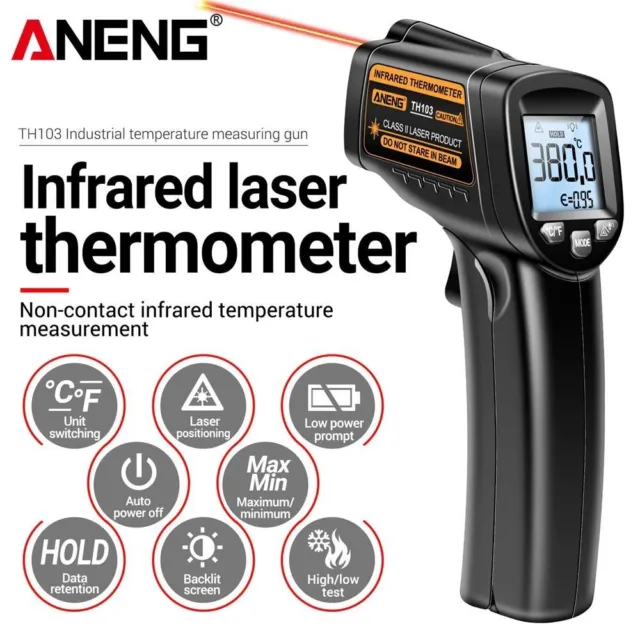 Pistola temperatura termometro a infrarossi a contatto sensore laser IR sfuso