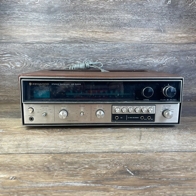 VINTAGE KENWOOD KR5200 Brown Wooden AM/FM Solid State Stereo Receiver