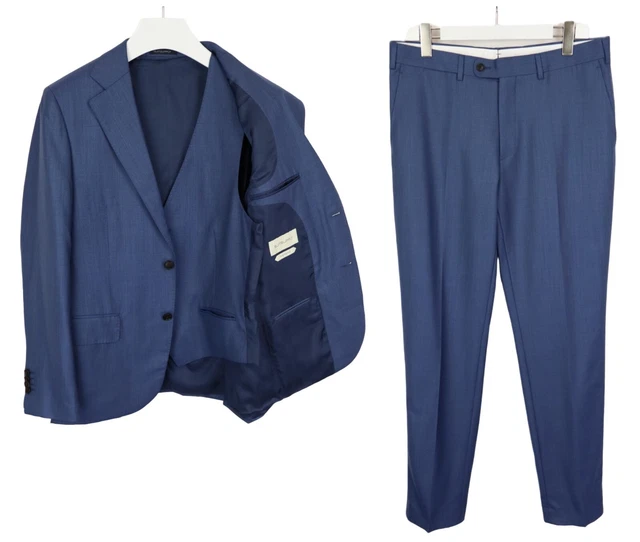 Costume Suitsupply La Spalla Homme UK42R - Bleu Slim 2 Pièces Laine - Occasion Très Bon état