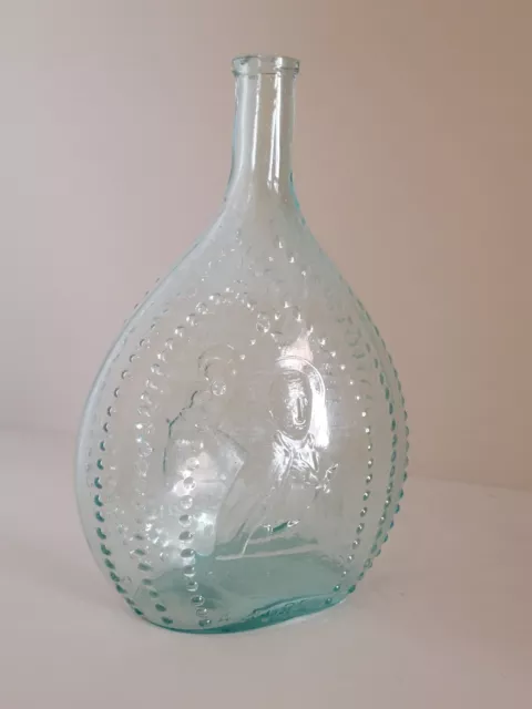 Flacon bouteille flasque fiole bidon gourde pélérin verre religieux Antique 2