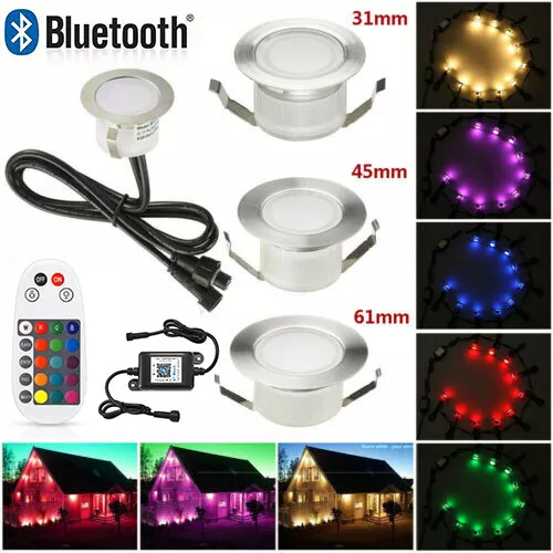 WIFI BT RGB/RGB+Warmweiß Boden Einbaustrahler LED Leuchte Außenlampe Minispot DE