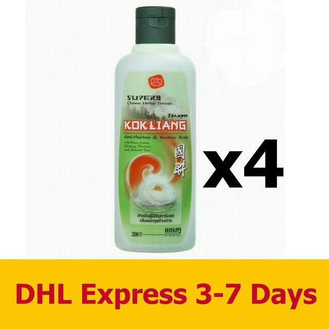 4 x 200 ml Kok Liang chinesisches Ginseng-Kräutershampoo gegen Haarausfall...