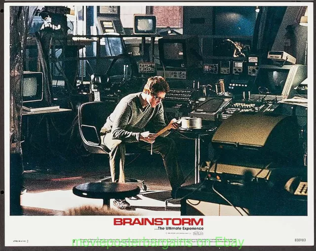 BRAINSTORM LOBBY CARD size MOVIE POSTER NATALIE WOOD CHRISTOPHER WALKEN 2 CARDS 2