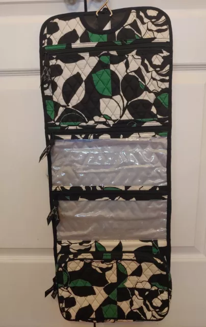 Vera Bradley Imperial Rose Hanging Travel Organizer/Cosmetic Toiletry Bag Black