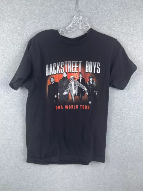 Backstreet Boys T Shirt Mens M Black DNA World Tour Rock Pop Music Band