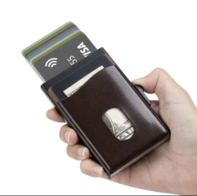 Smart Wallet Pop Up credit Card Front Leather Slim Wallet