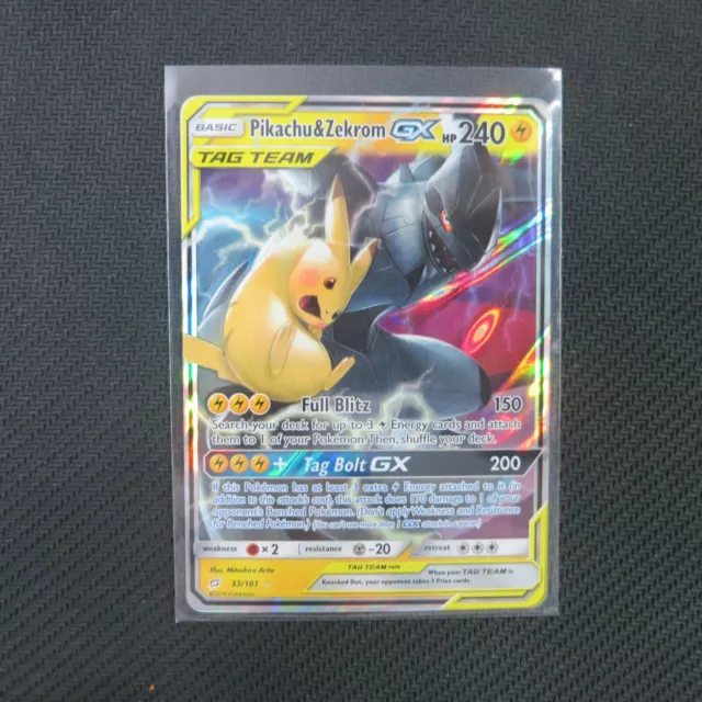  Pikachu & Zekrom GX - 33/181 - Ultra Rare : Toys & Games