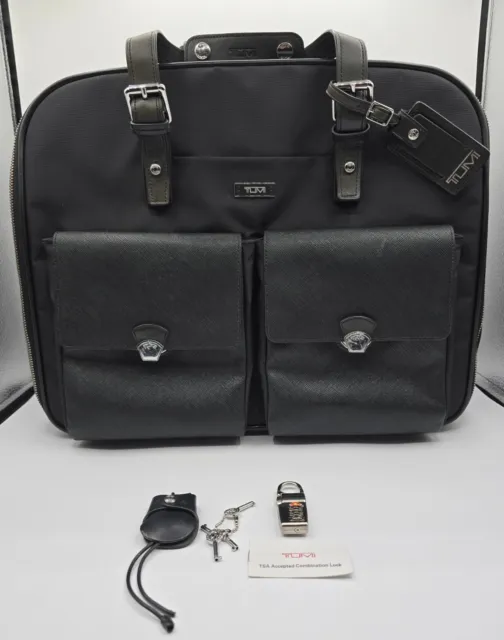 TUMI Arrive Black Compact 2 Wheeled Business Briefcase Carry On Bag 73013D2