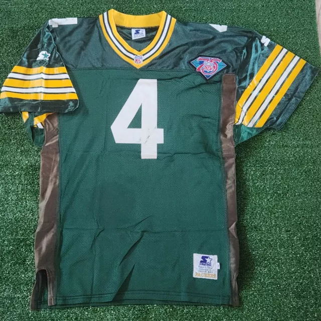 Farve #4 Green Bay Packers Starter Throwback Jersey NFL 75th Anniversary Mens 48