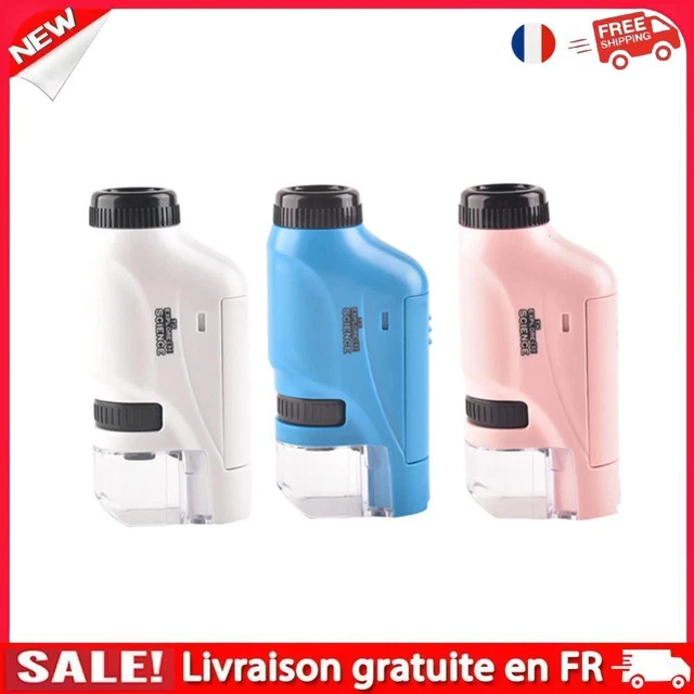 Microscope De Poche LED Pour Enfants - Jouet Éducatif Scientifique Portable Pour Petits Explorateurs