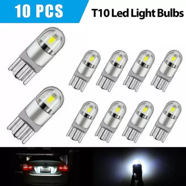 10x T10 W 5W LED 6000k Weiß 360° COB Innenraum Beleuchtung Glassockel