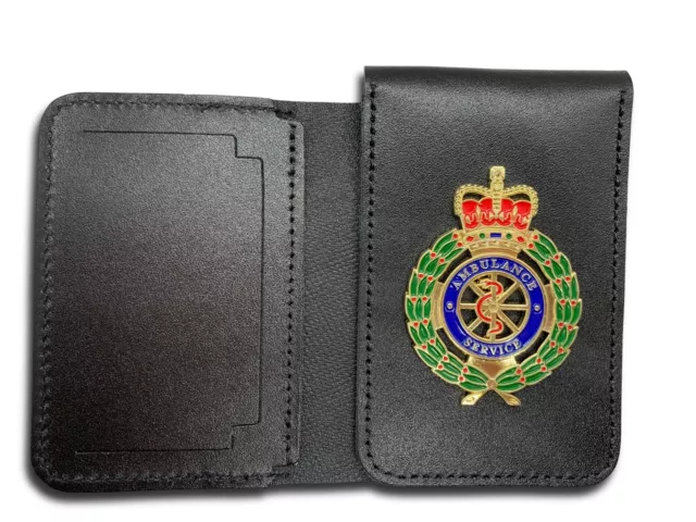 Ambulance Service ID/Card Leather Holder Wallet - First Responder, Paramedic EMT