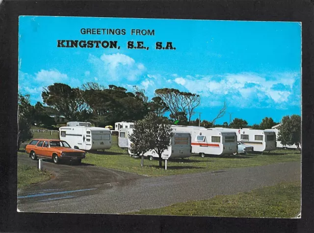 A7653 Australia SA Kingston SE Caravan Pk Pitt PU 1982 postcard