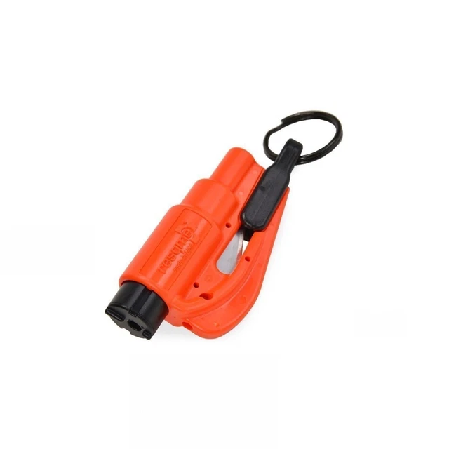 Keyring First Aiders Break Glass Cut Strap Orange Key Security Vehicle