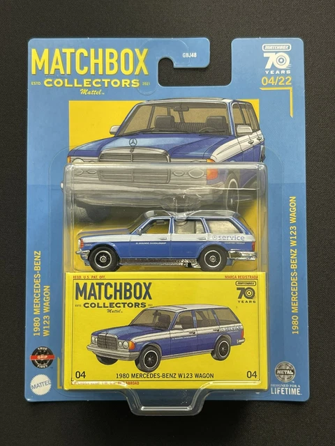 Voiture Miniature Matchbox Mercedes-Benz W123 Break 1980 – édition Collector 2023 #04/22 – Neuf