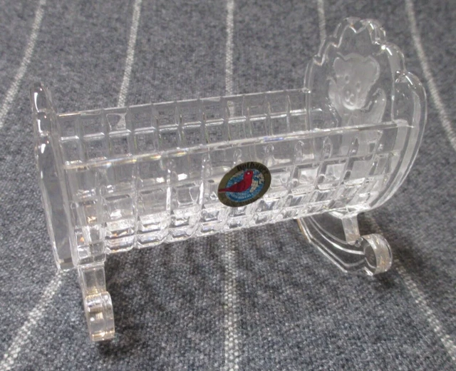 Hofbauer LUVABY  echt bleikristall  24% FULL LEAD CRYSTAL Baby Cradle Dish
