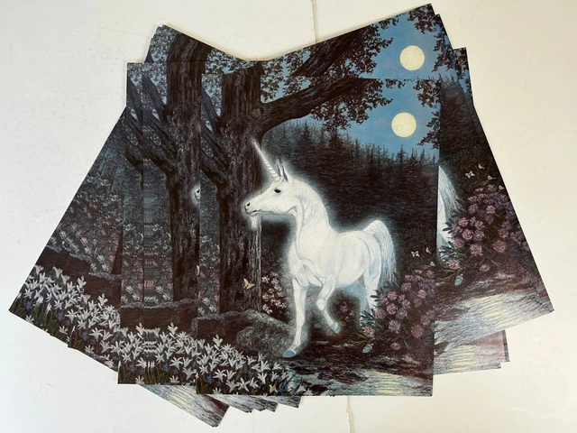 UNICORN Vintage Poster 50pc Lot Horse Equestrian Fantasy Art Girl's Room RESELL