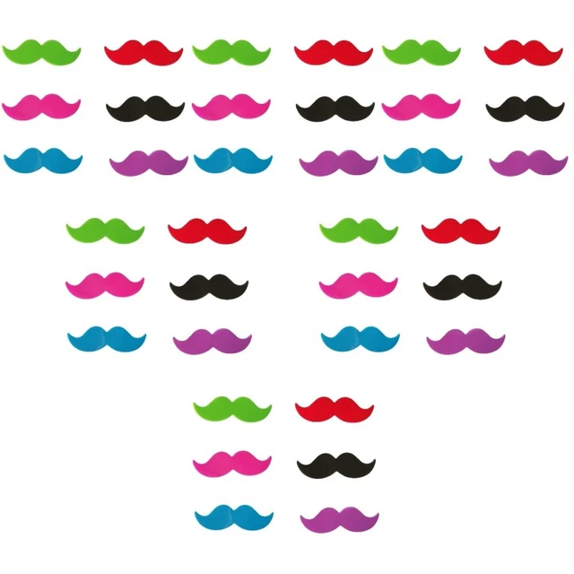36 piezas silicona vino tinto vaso marcador bebida marcador creativo forma de bigote