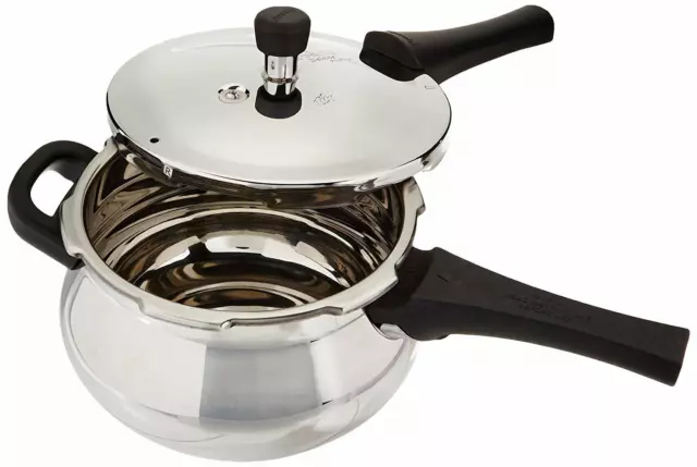 New Prestige Deluxe Alpha Outer Lid Stainless Steel Pressure Cooker, 3.3 Litres