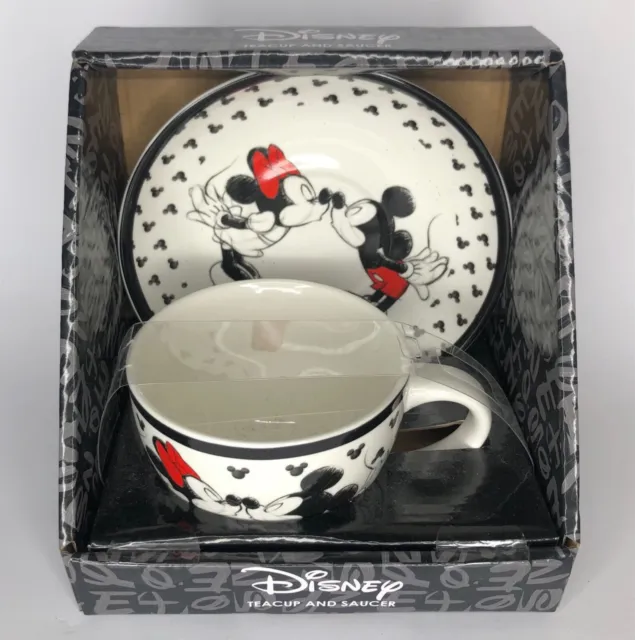 Disney Mickey & Minnie Mouse Cup & Saucer Boxset 350ml Microwave Dishwasher safe