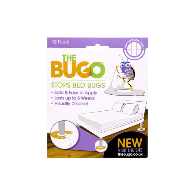 4 x Bugo Hard Floor Bed Bug Detector and Trap Pack of 12