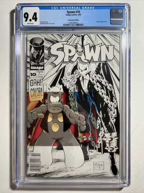 Spawn #10 CCG 9.4 White Pages NEWSSTAND Variant Todd Mcfarlane Cerebus Dave Sim