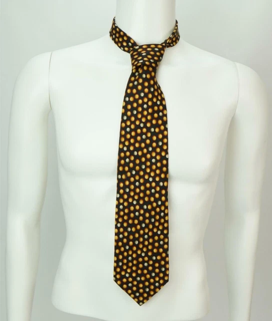 Valentino Neck Tie Men's Made Italy Poka Dot Pattern 100% Silk