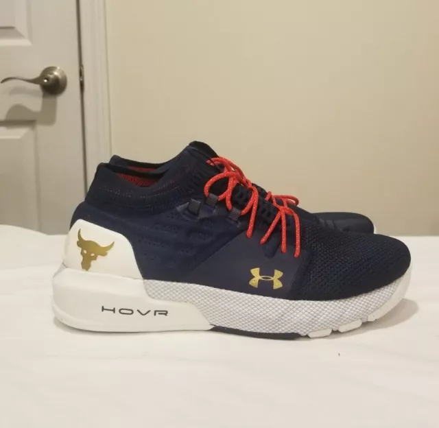 Under Armour Women's Size 7 Project Rock 2 HOVR Training Shoes Navy  3022398-402